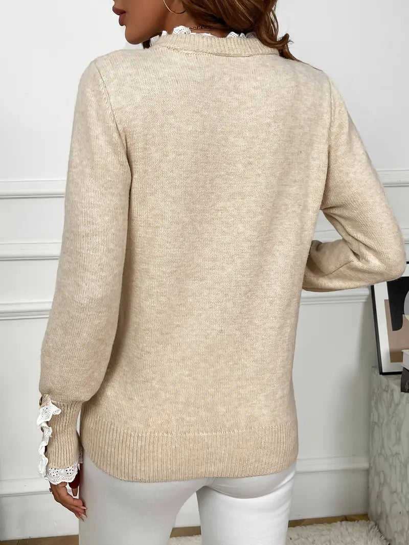 Willa London™ | Elegant Ruffle Knit Sweater
