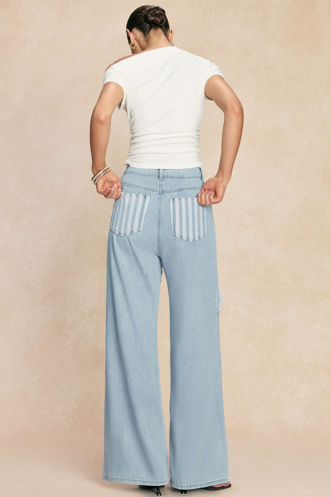 Willa London™ | Artisan Patchwork Wide Leg Jeans