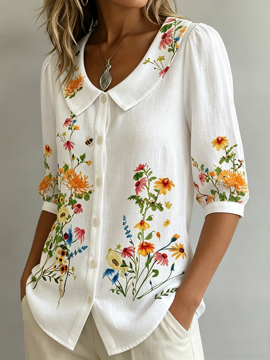 Willa London™ | Vintage Floral Elegance Shirt