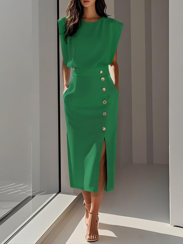 Willa London™ | Serene Elegance Midi Dress