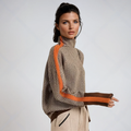 Willa London™ | Striped Elegance Roll Neck Sweater