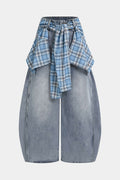 Willa London™ | Heritage Check High-Waist Jeans