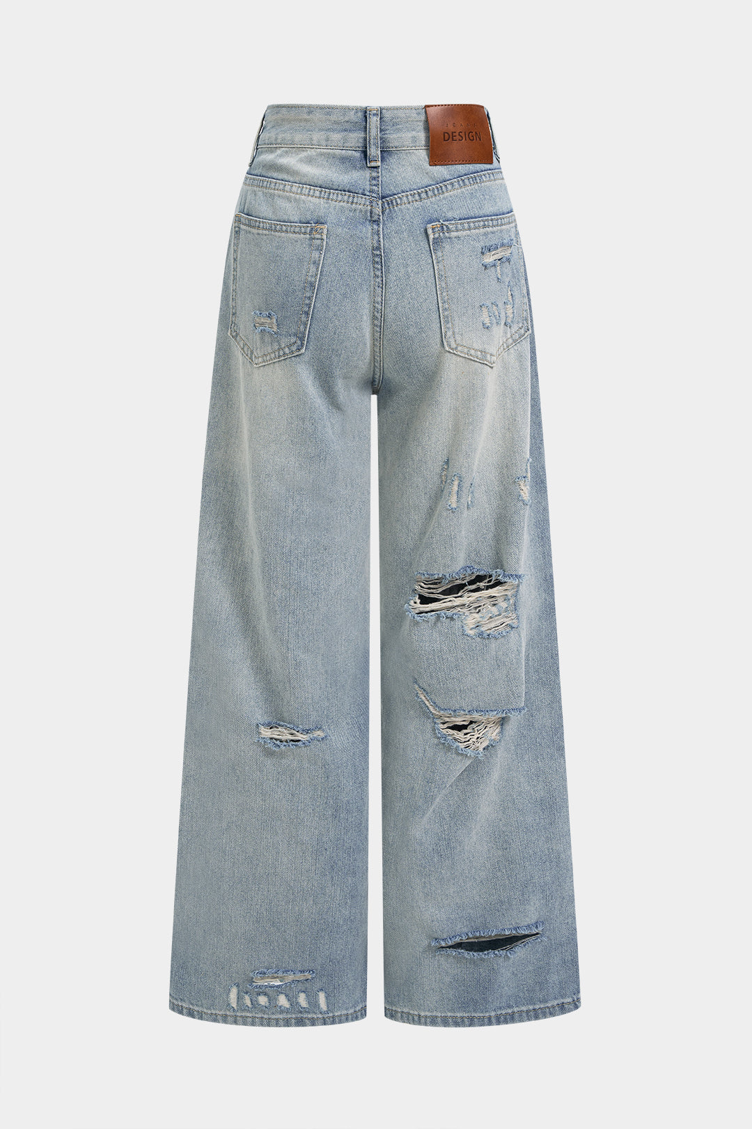 Willa London™ | Asymmetrical Ripped Denim Elegance
