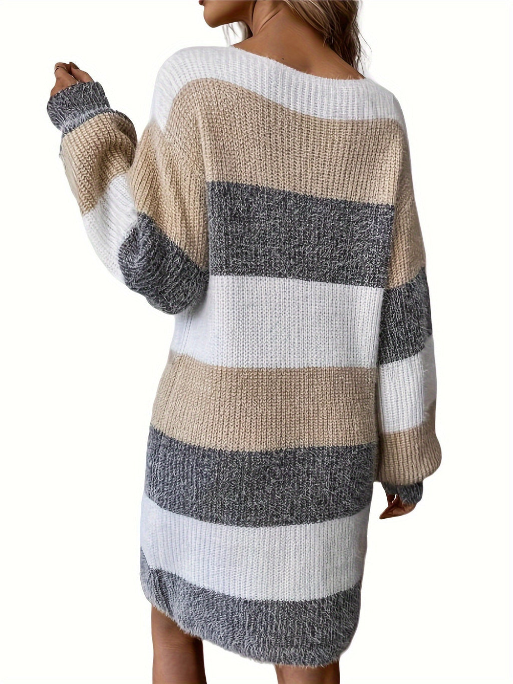 Willa London™ | Elegant Striped Knit Dress