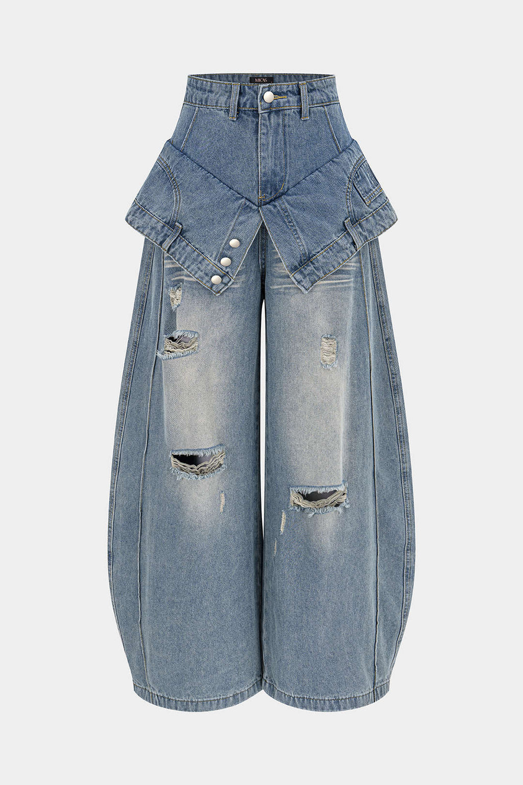 Willa London™ | Asymmetrical Luxe Denim Trousers