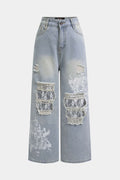 Willa London™ | Lace & Denim Elegance Jeans