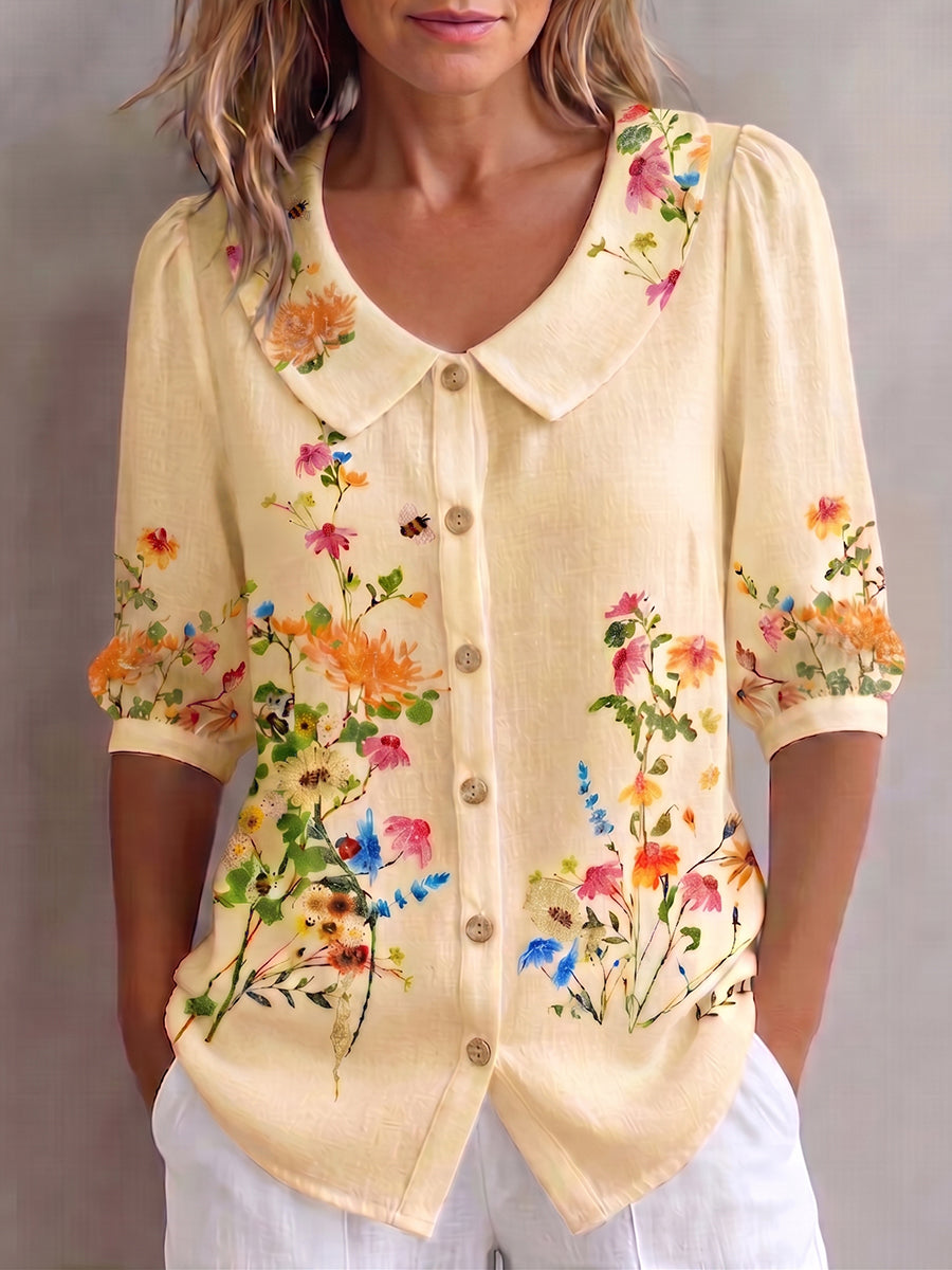 Willa London™ | Vintage Floral Elegance Shirt