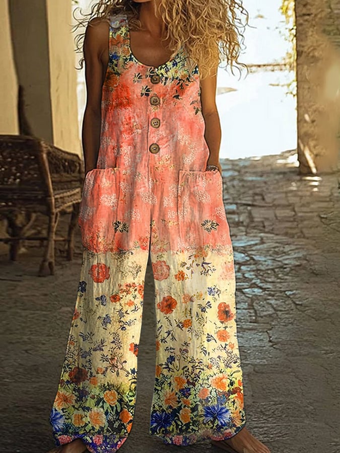 Willa London™ | Vintage Floral Retreat Jumpsuit