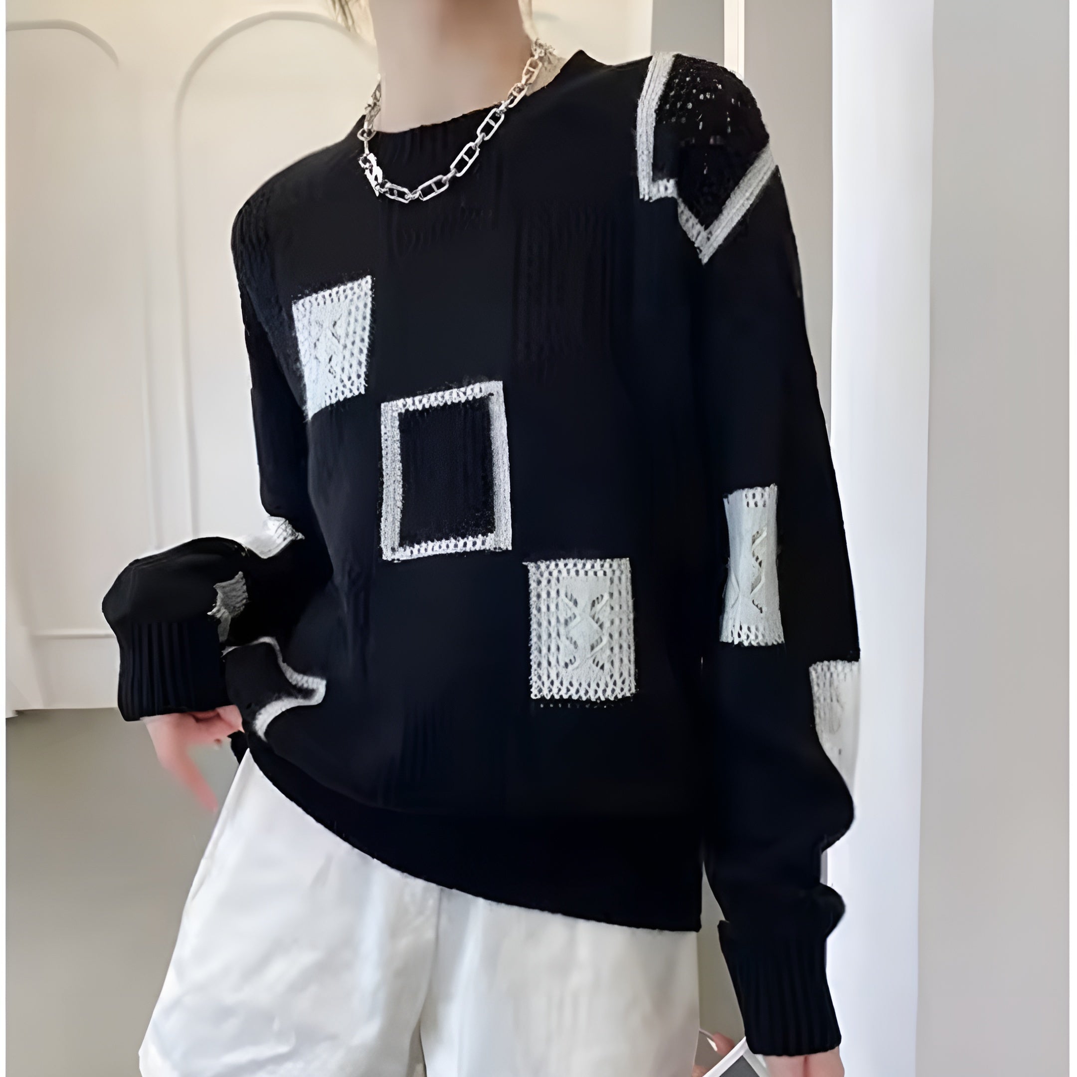 Willa London™ | Vintage Check Knit Pullover