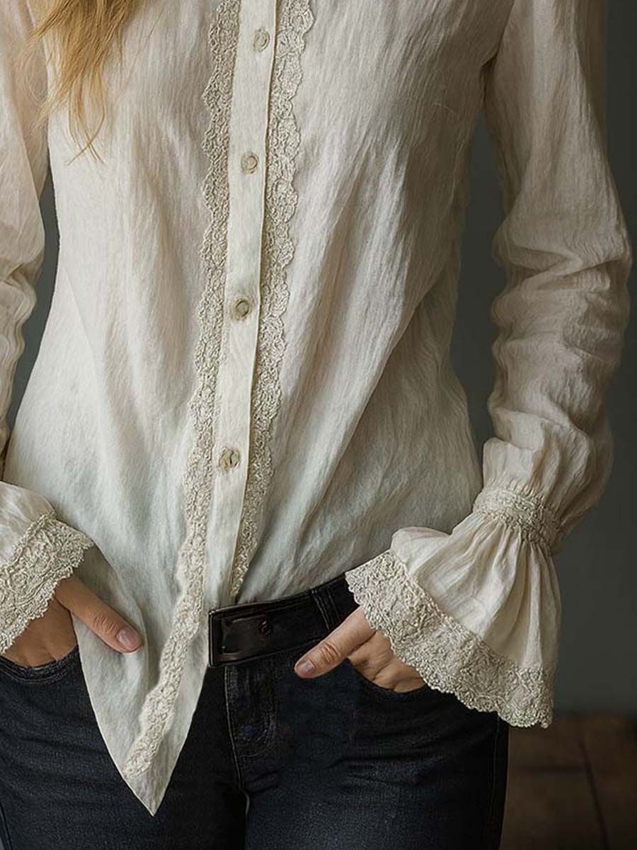 Willa London™ | Vintage Lace Elegance Blouse