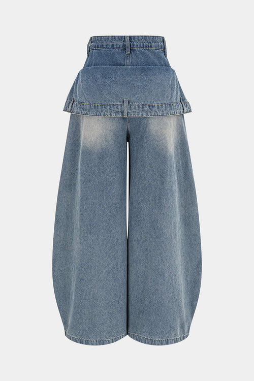 Willa London™ | Asymmetrical Luxe Denim Trousers
