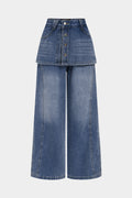 Willa London™ | Luxe Wide Leg Denim Trousers