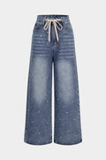 Willa London™ | Luxe Wide Leg Denim Trousers