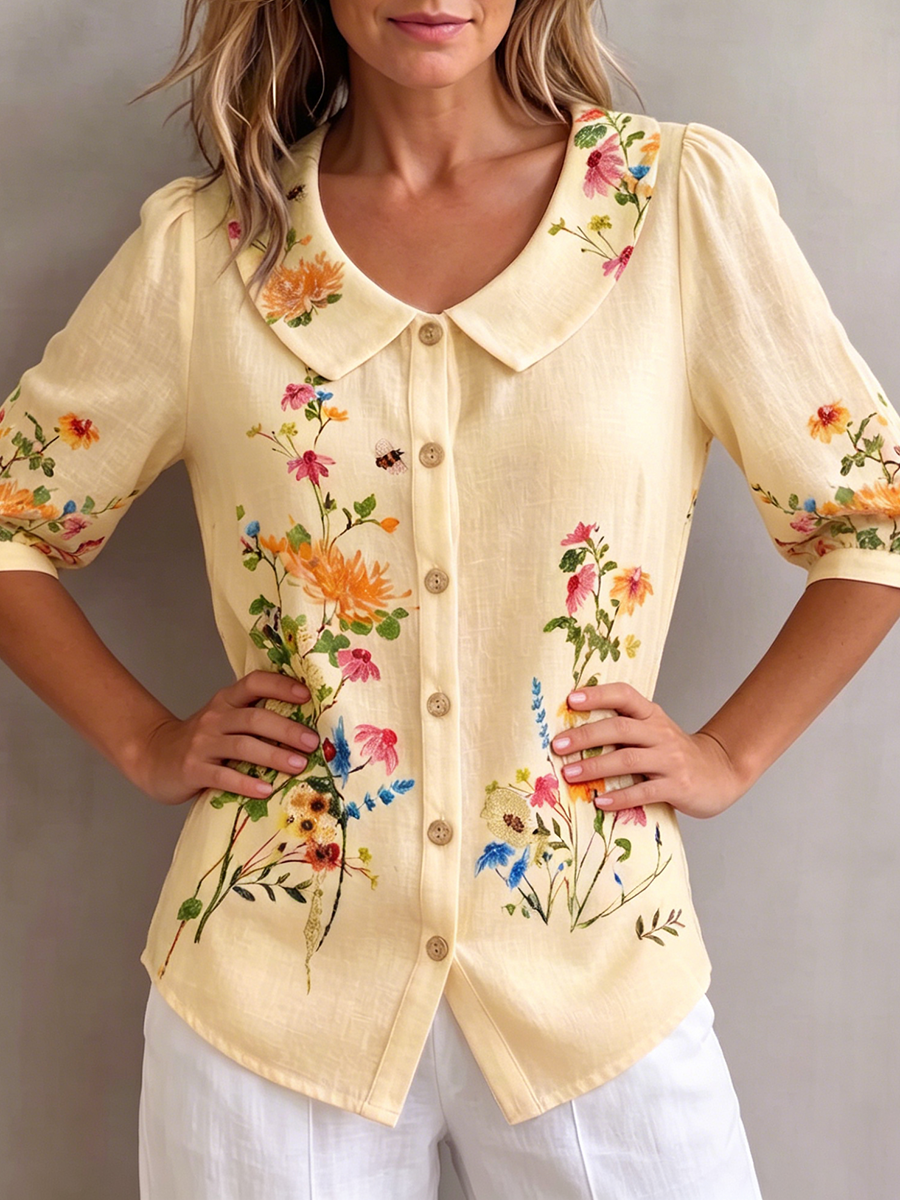 Willa London™ | Vintage Floral Elegance Shirt