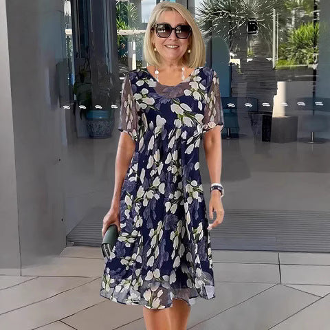 Willa London™ | Celestial Floral Chiffon Dress