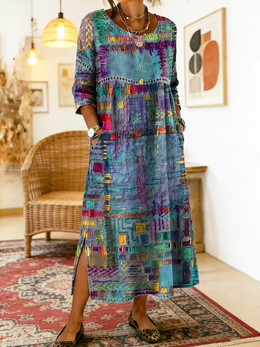 Willa London™ | Ethereal Patchwork Denim Dress