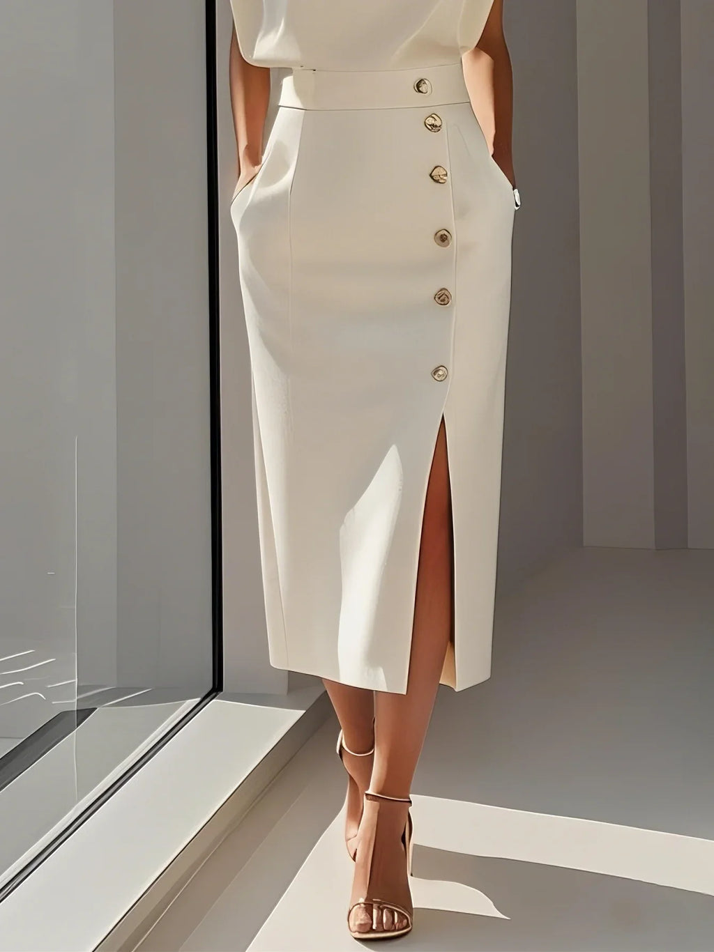 Willa London™ | Serene Elegance Midi Dress