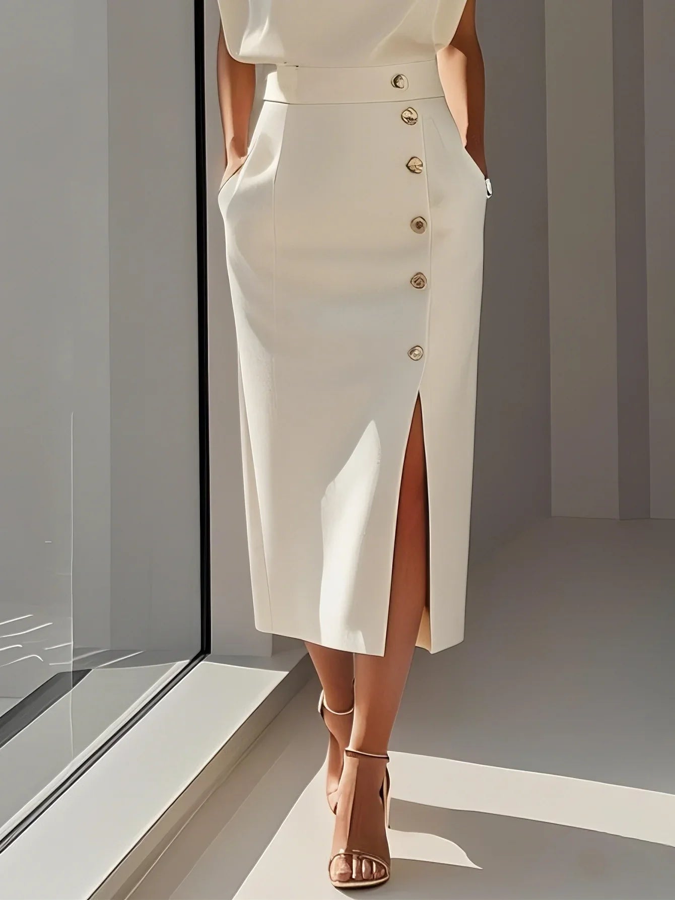 Willa London™ | Serene Elegance Midi Dress