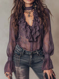 Willa London™ | Vintage Charm Chiffon Blouse