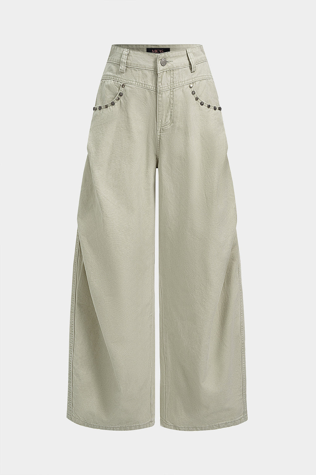Willa London™ | Luxe Rivet Wide Leg Jeans