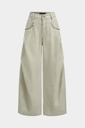 Willa London™ | Luxe Rivet Wide Leg Jeans