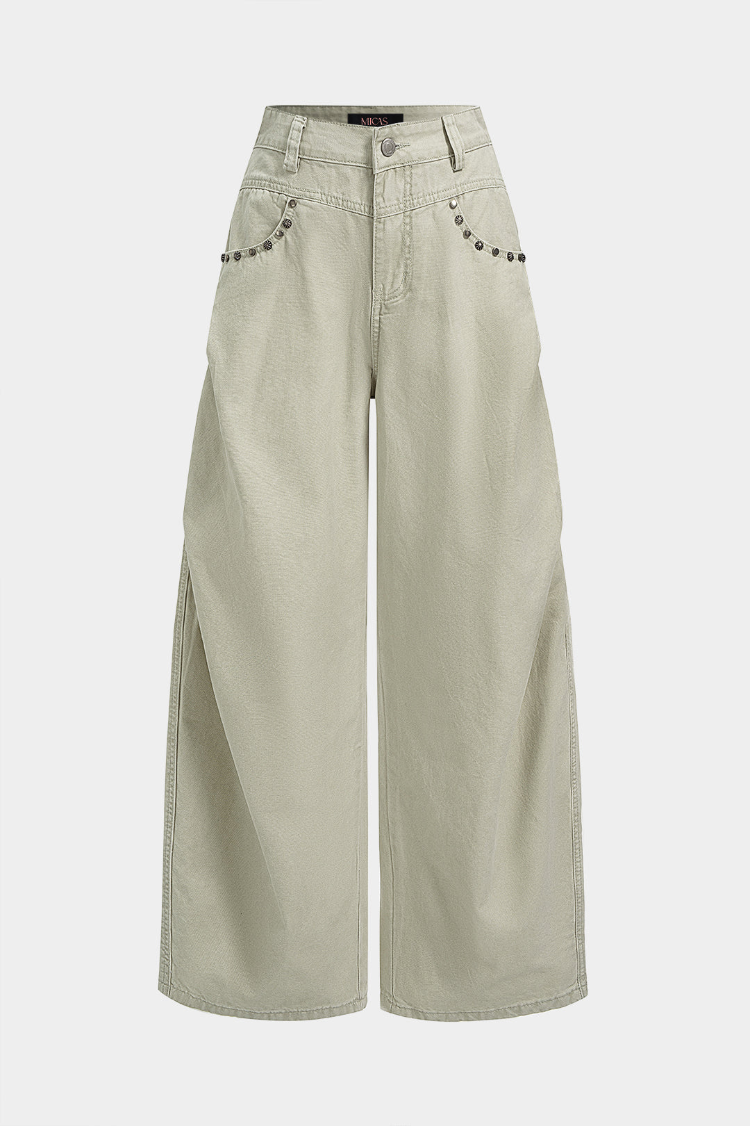 Willa London™ | Luxe Rivet Wide Leg Jeans