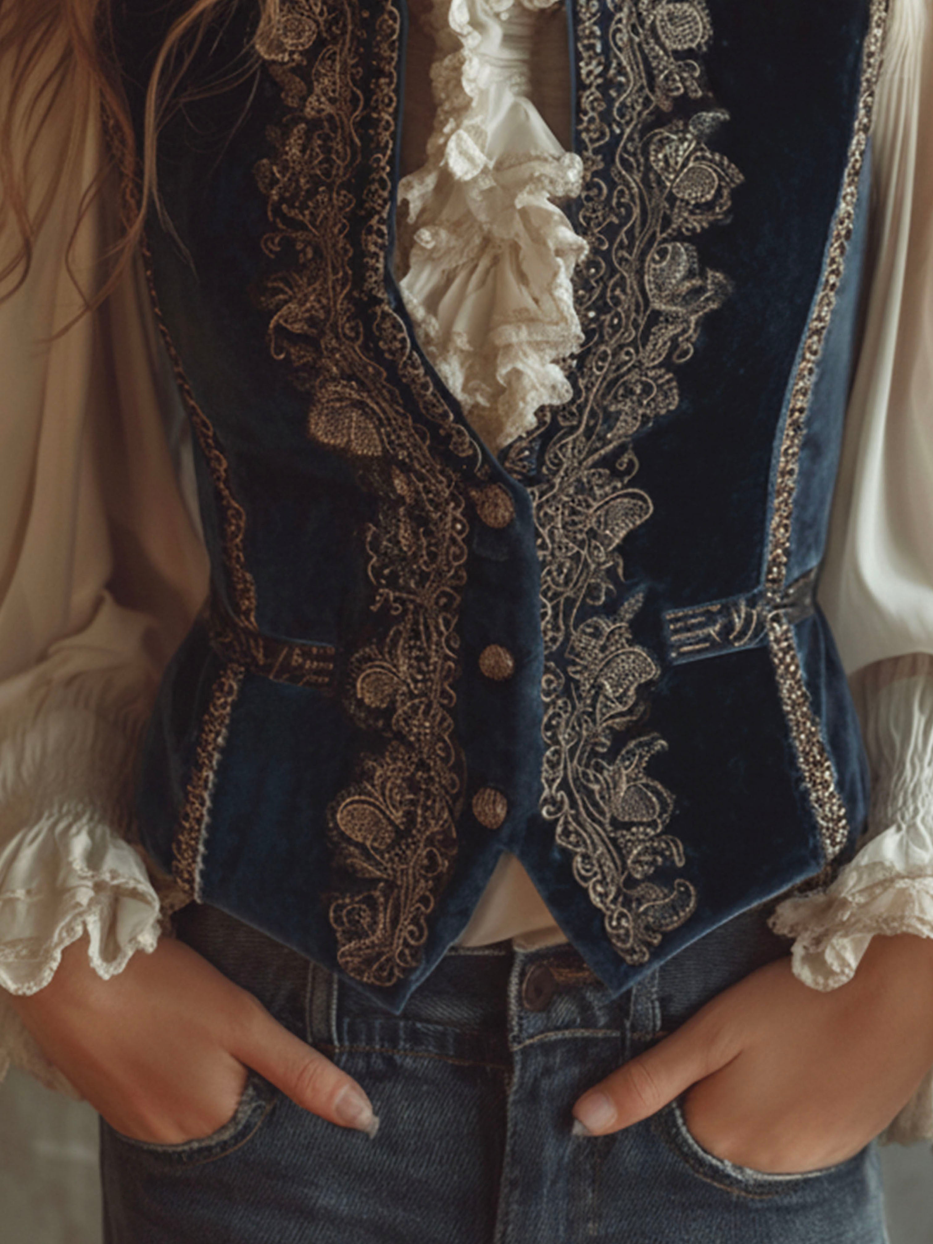 Willa London™ | Baroque Elegance Velvet Vest