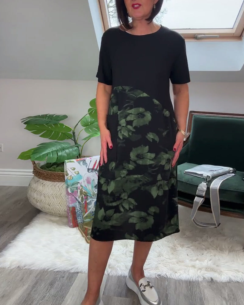 Willa London™ | Floral Patchwork Casual Dress
