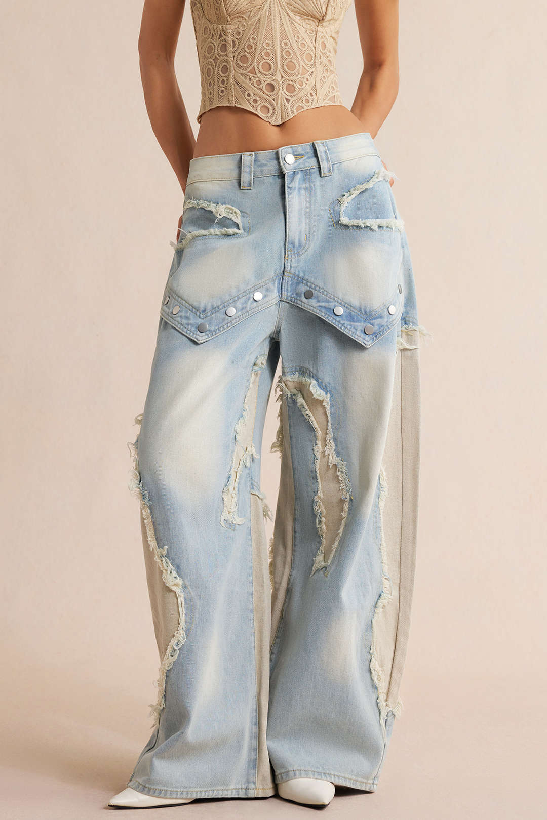 Willa London™ | Artisan Patchwork Denim Jeans