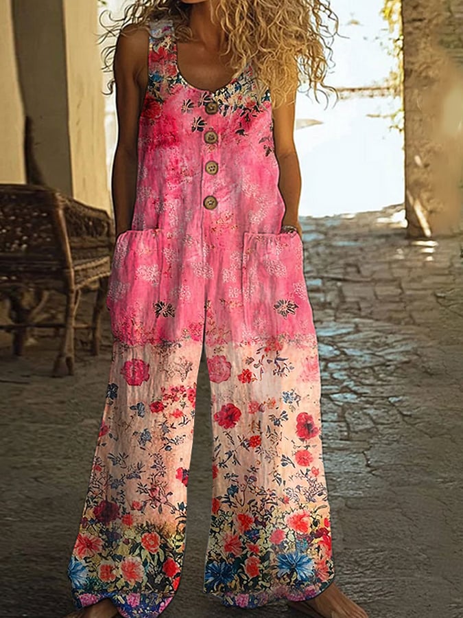 Willa London™ | Vintage Floral Retreat Jumpsuit
