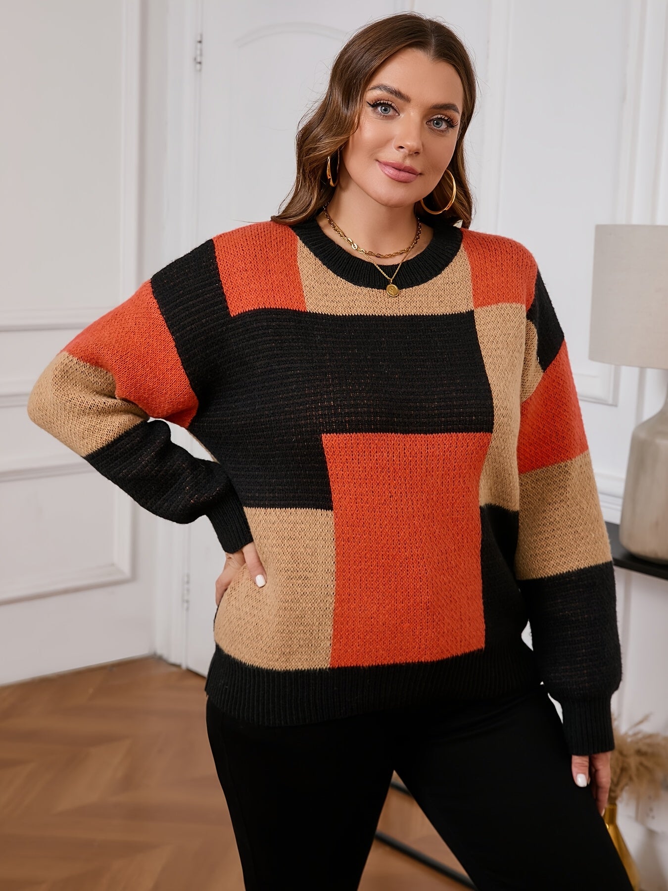 Willa London™ | Luxe Geometric Knit Sweater