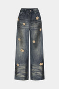 Willa London™ | Luxe Metallic High-Waist Jeans