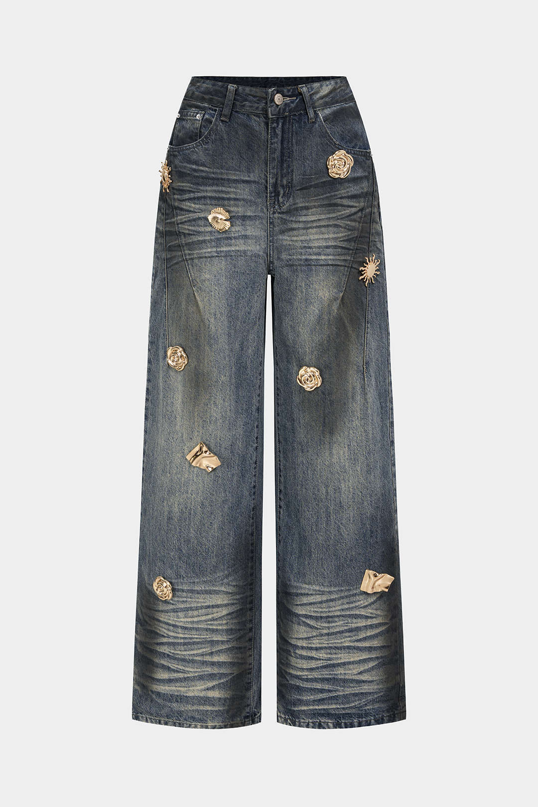 Willa London™ | Luxe Metallic High-Waist Jeans