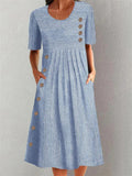 Willa London™ | Striped Elegance Midi Dress