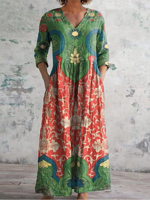 Willa London™ | Celestine Vintage Floral Maxi Dress