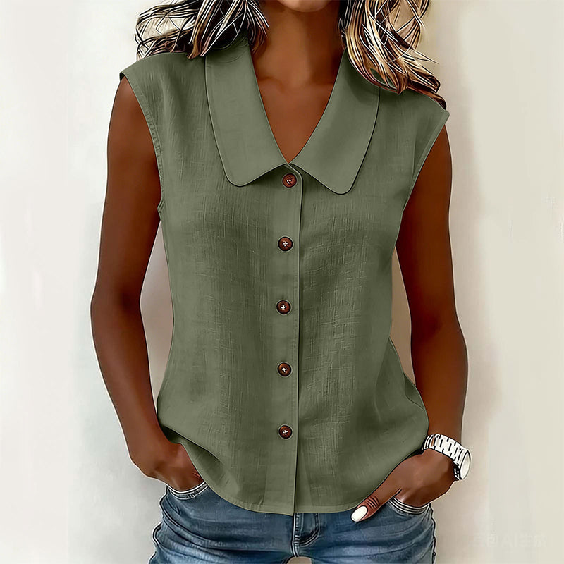 Willa London™ | Serene V-Neck Sleeveless Blouse