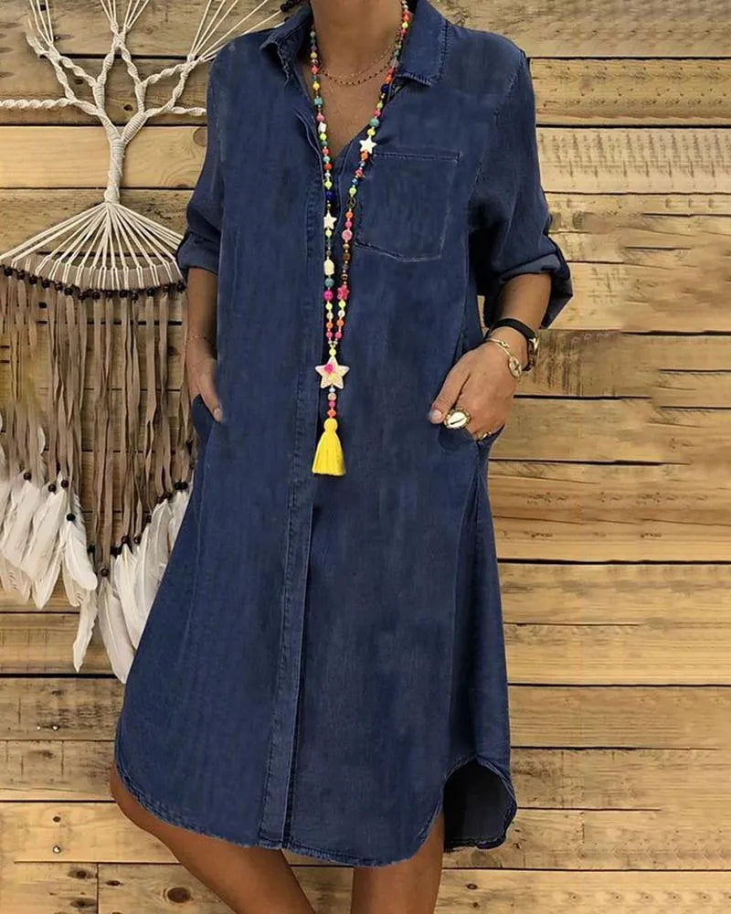 Willa London™ | Vintage Denim Elegance Dress