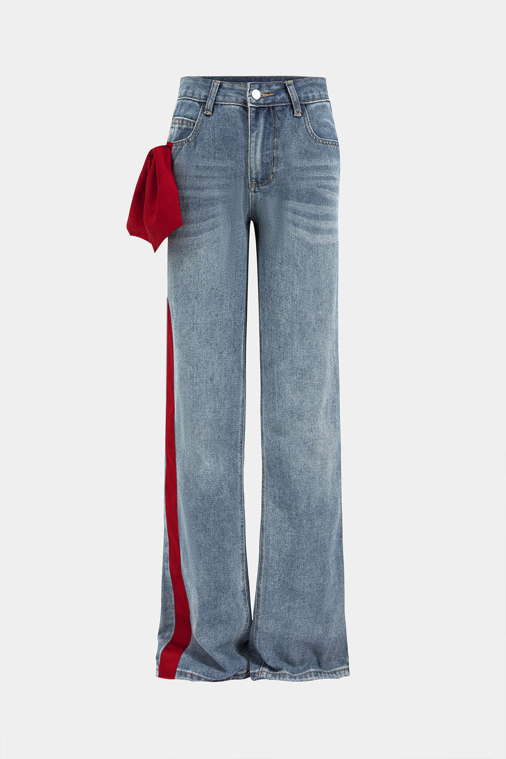 Willa London™ | Bow Elegance Straight Leg Jeans