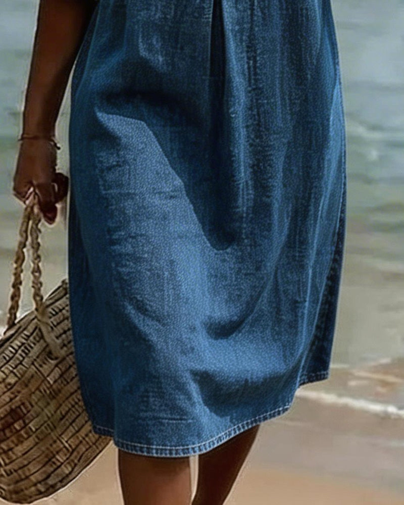 Willa London™ | Serene Denim A-Line Dress