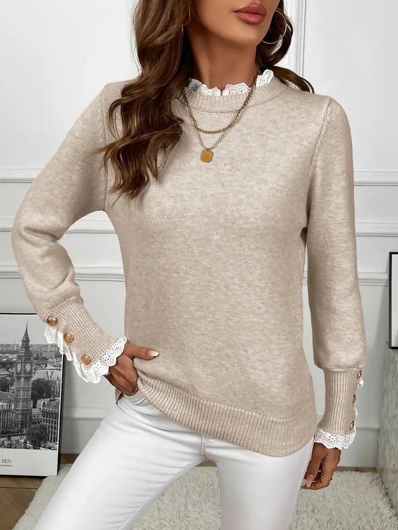 Willa London™ | Elegant Ruffle Knit Sweater