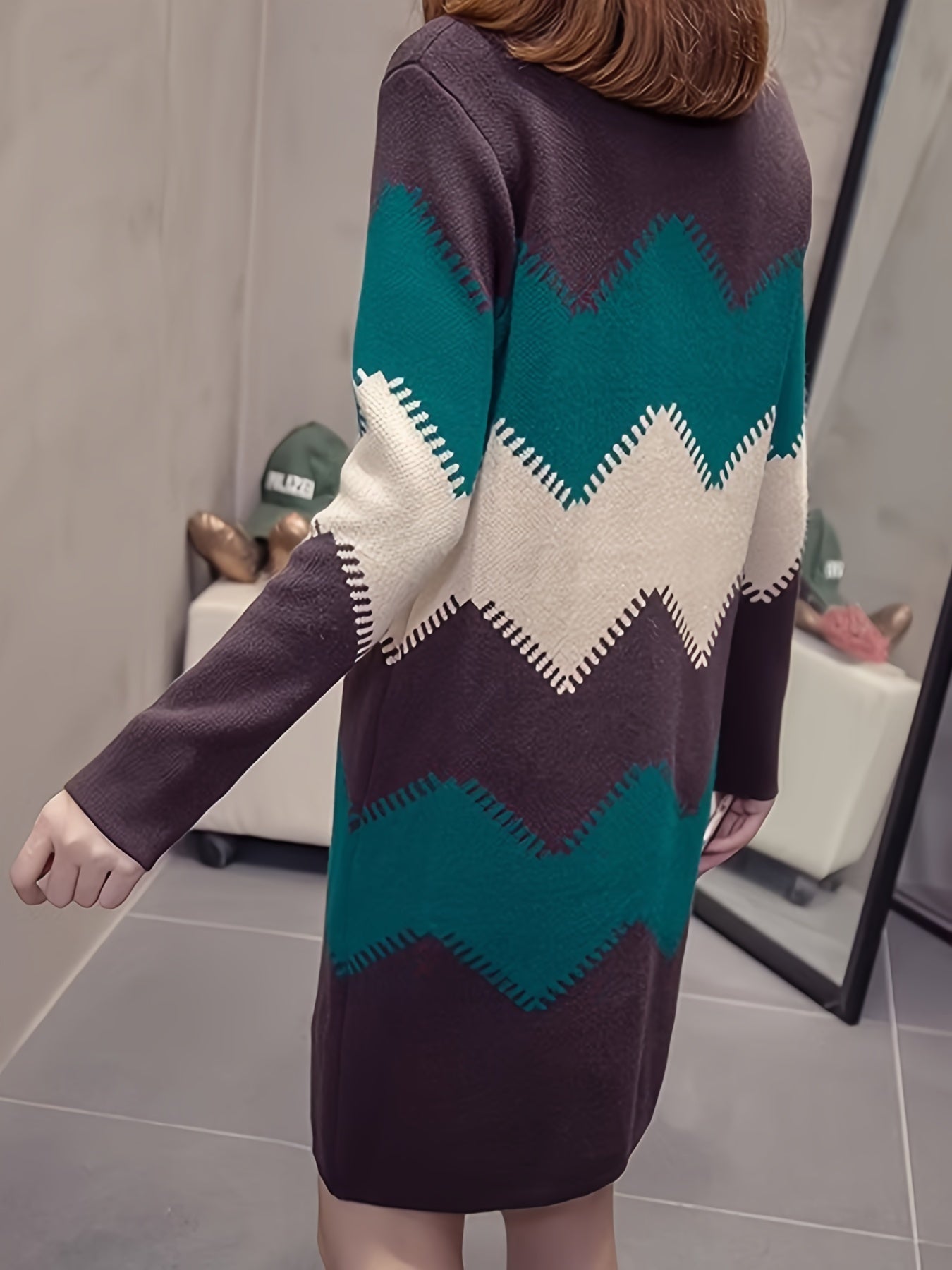 Willa London™ | Mirabelle Chic Colourblock Knit Dress