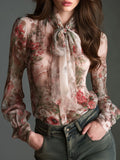 Willa London™ | Vintage Blossom Chiffon Blouse