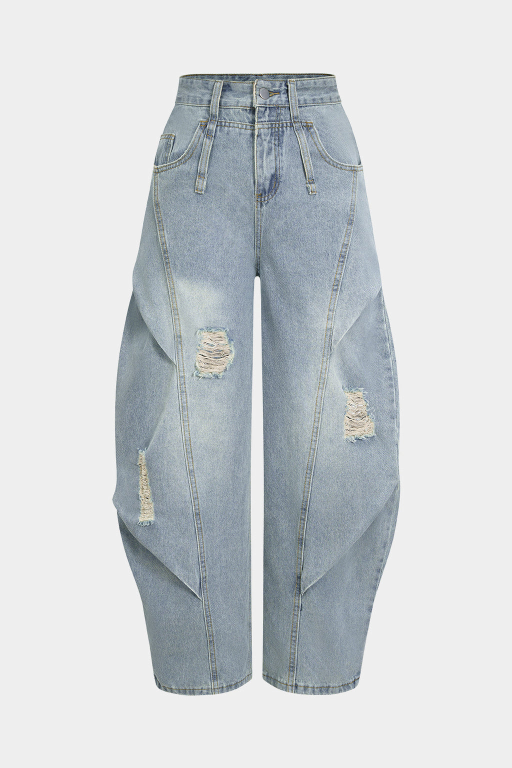 Willa London™ | Effortless Ripped Barrel Jeans