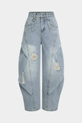 Willa London™ | Effortless Ripped Barrel Jeans