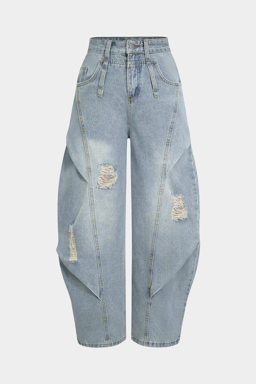 Willa London™ | Effortless Ripped Barrel Jeans