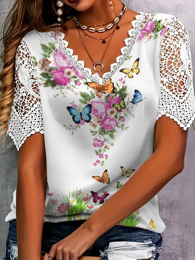 Willa London™ | Floral Lace Elegance Top