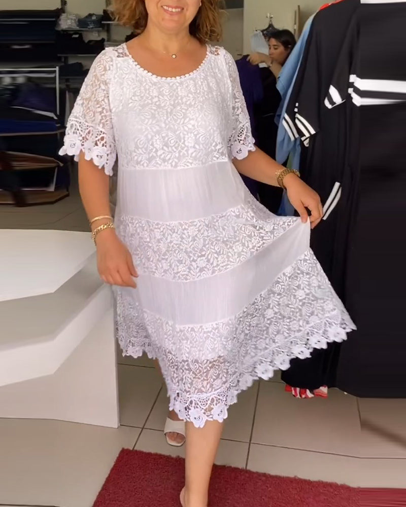 Willa London™ | Lace Elegance Midi Dress