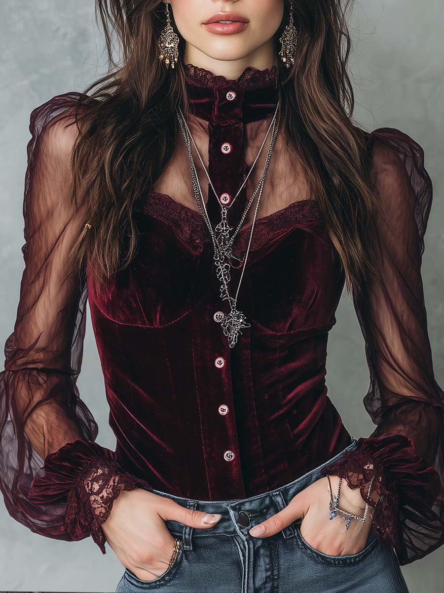 Willa London™ | Velvet Elegance Blouse