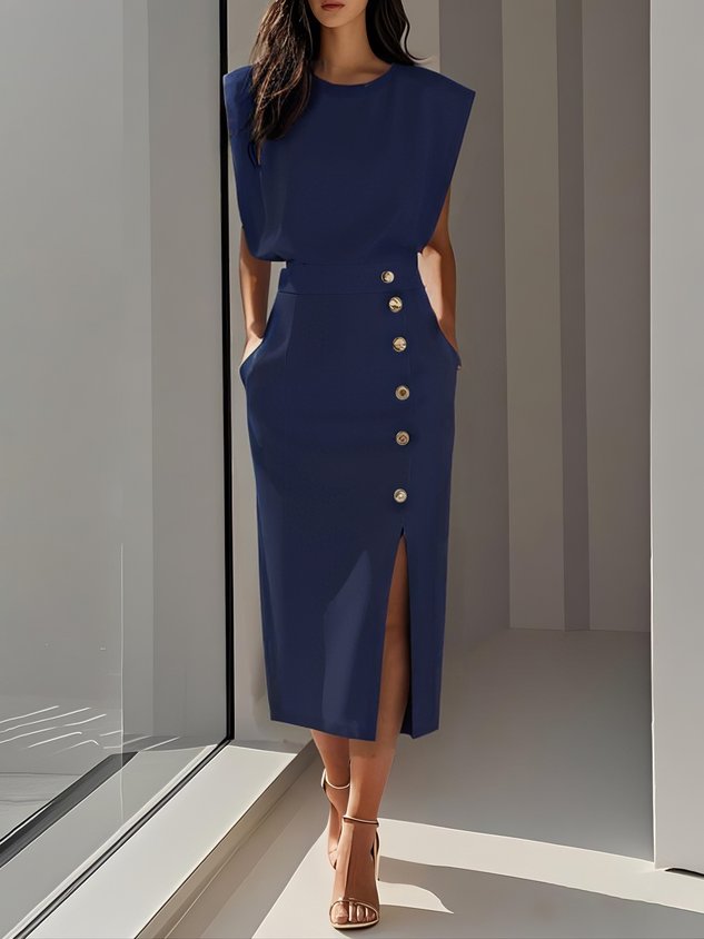 Willa London™ | Serene Elegance Midi Dress