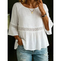 Willa London™ | Lace Trim Basque Blouse